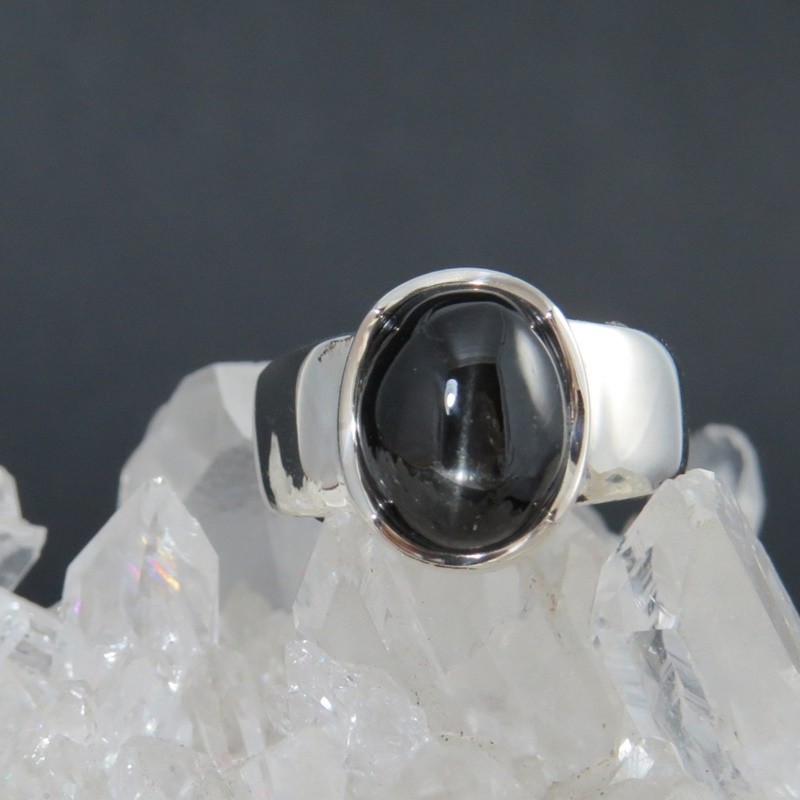 Anillo Black Star y plata 925 mm Anillo Black Star y plata 925 mm