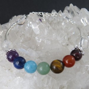 Pulsera siete chakras y plata 925 mm