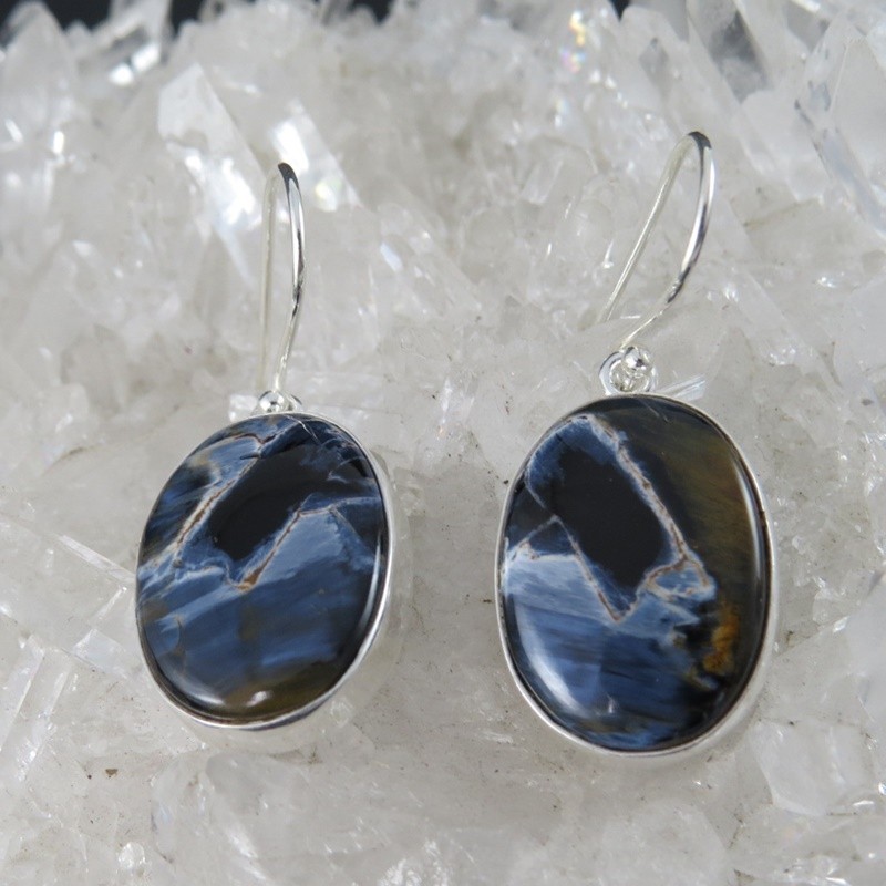 Pendientes Pietersita y plata Pendientes Pietersita y plata