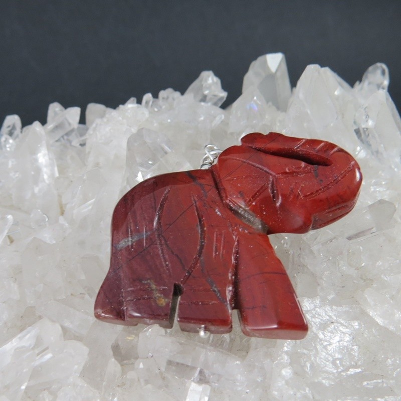 Colgante elefante jaspe rojo Colgante elefante jaspe rojo