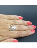 Anillo cuarzo citrino y plata