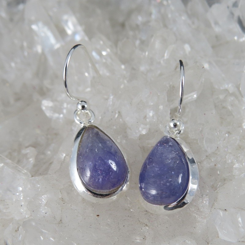 Pendientes tanzanita y plata Pendientes tanzanita y plata