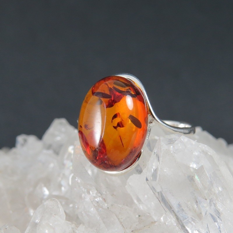 Anillo ámbar y plata Anillo ámbar y plata