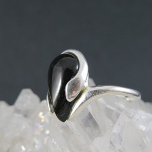 Anillo azabache y plata