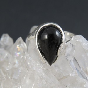 Anillo azabache y plata