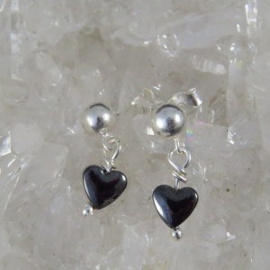 Pendientes Hematites y plata