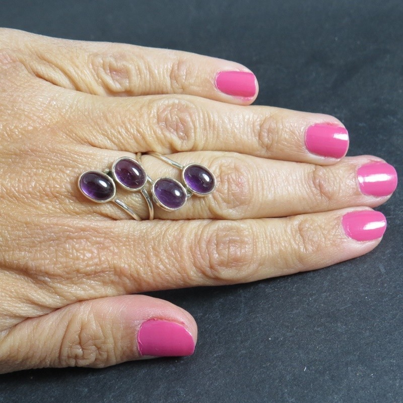 Anillo amatista y plata Anillo amatista y plata
