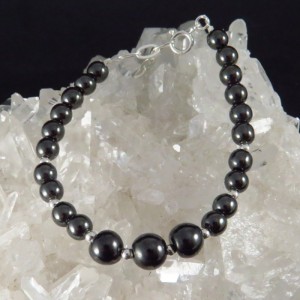 Pulsera Hematites y plata