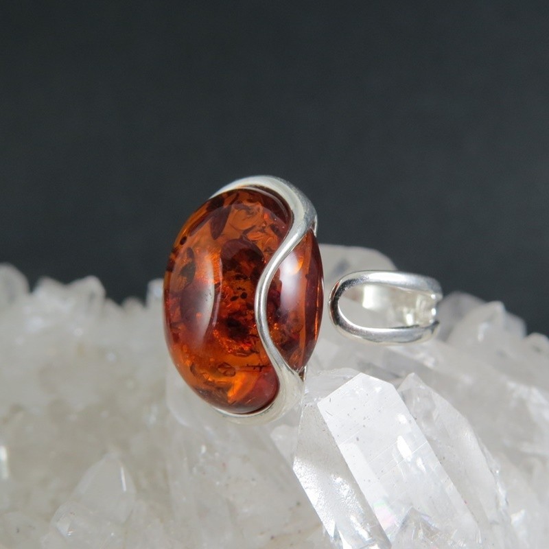 Anillo ámbar y plata Anillo ámbar y plata