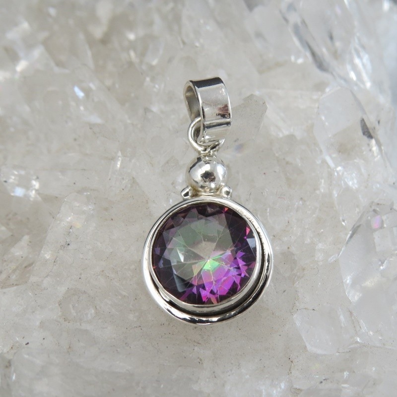 Conjunto topacio místico y plata Conjunto topacio místico y plata
