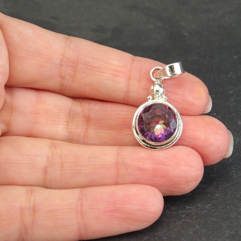Conjunto topacio místico y plata Conjunto topacio místico y plata