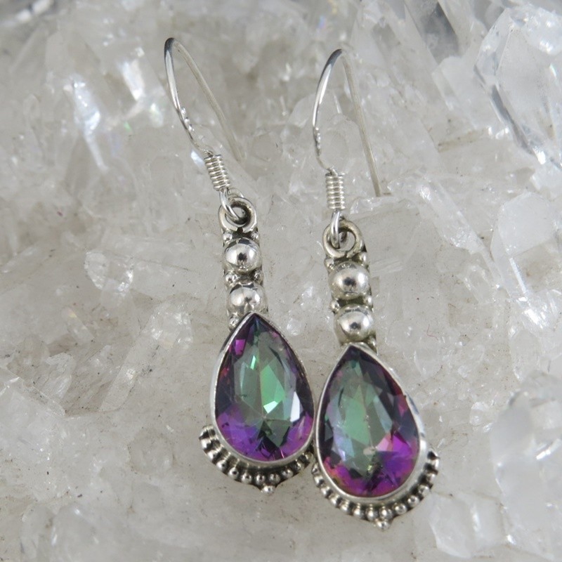 Conjunto topacio místico y plata Conjunto topacio místico y plata