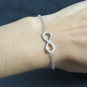 Pulsera infinito plata 925 mm