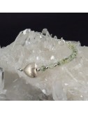 Pulsera prehnita y plata