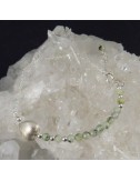 Pulsera prehnita y plata
