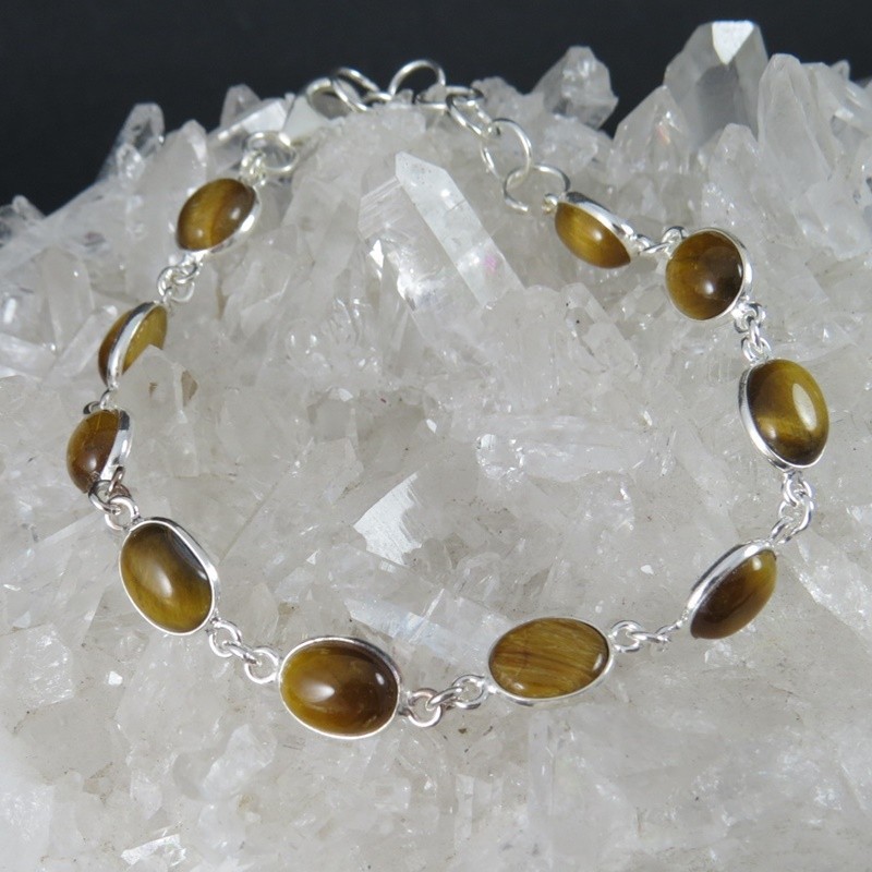 Pulsera ojo de tigre y plata Pulsera ojo de tigre y plata