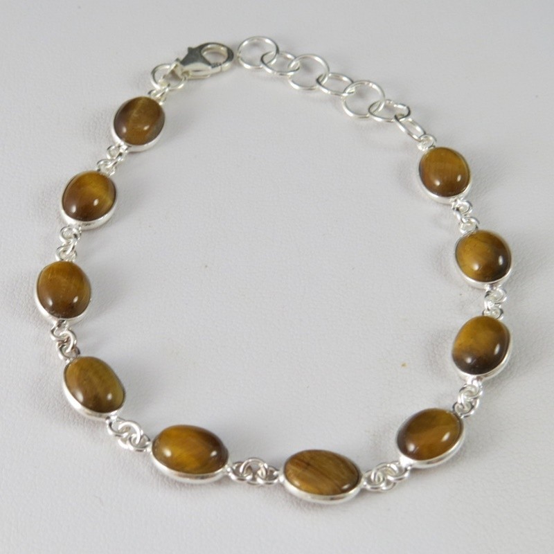 Pulsera ojo de tigre y plata Pulsera ojo de tigre y plata