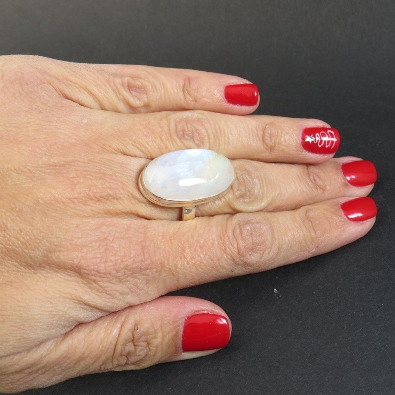 Anillo piedra luna y plata Anillo piedra luna y plata