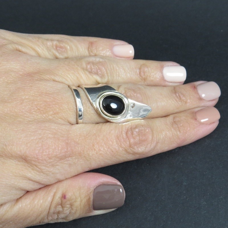 Anillo ónix y plata Anillo ónix y plata