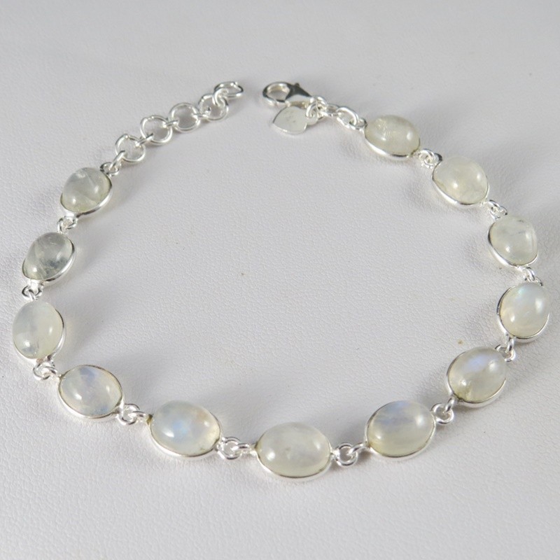 Pulsera piedra luna y plata Pulsera piedra luna y plata