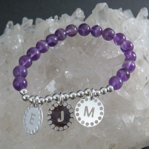 Pulsera personalizada con iniciales plata