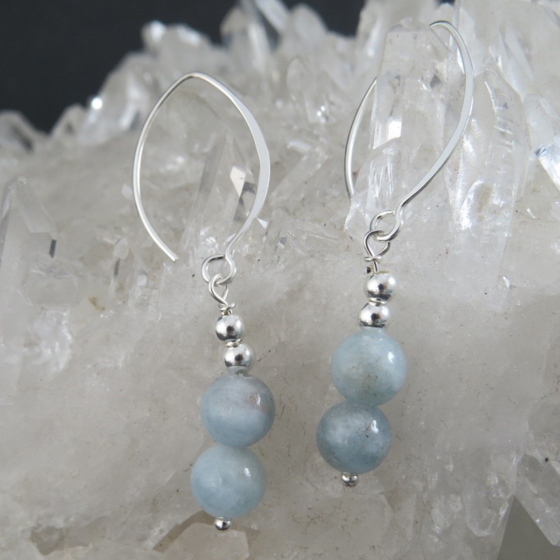 Pendientes aguamarina y plata Pendientes aguamarina y plata