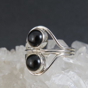 Anillo ónix y plata