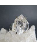 Anillo diamante Herkimer y plata