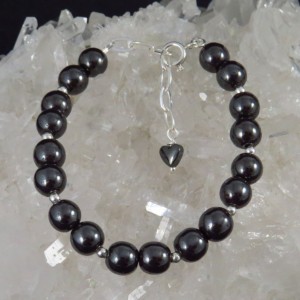 Pulsera Hematites y plata