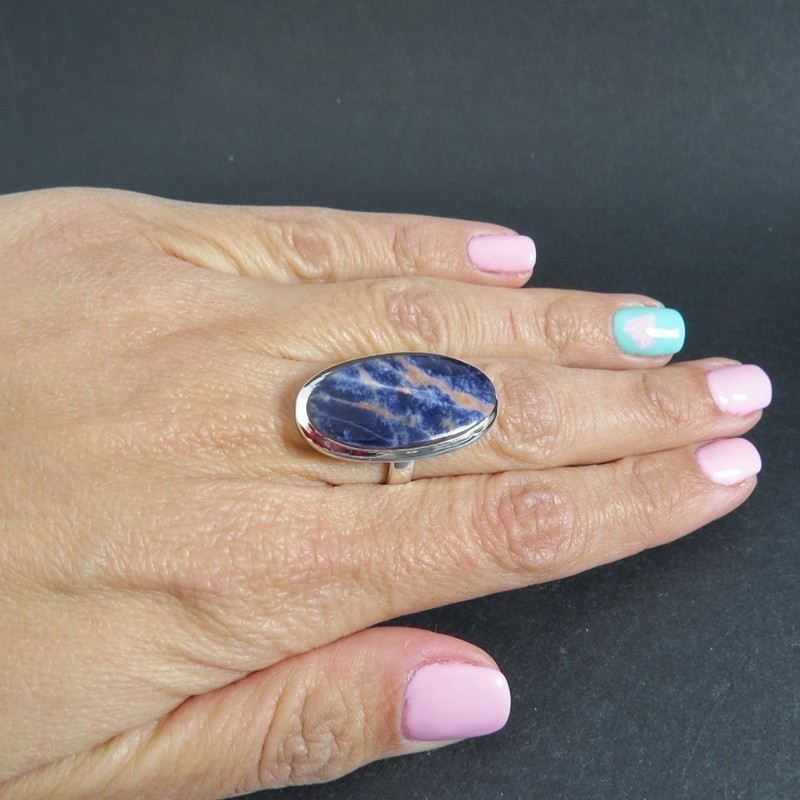 Anillo sodalita y plata Anillo sodalita y plata