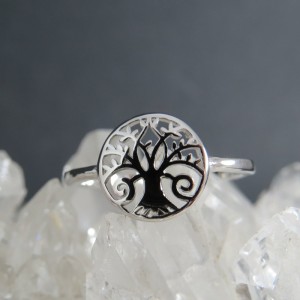 Anillo árbol de la vida plata