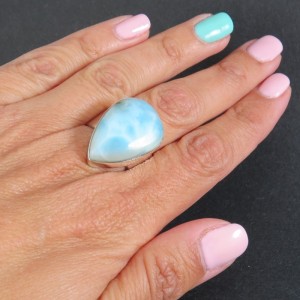 Anillo larimar y plata