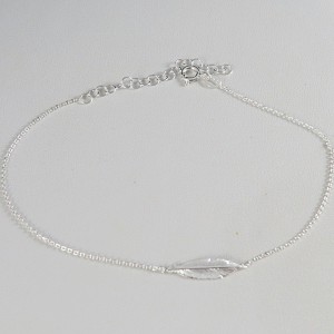 Pulsera Tobillera Pluma plata