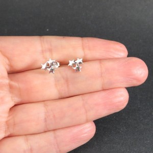 Pendientes estrellas de plata