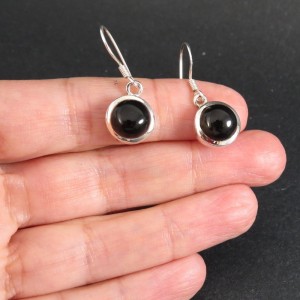 Pendientes ónix y plata