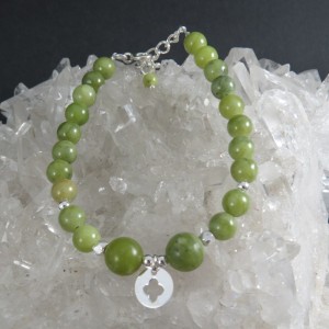 Pulsera Jade y plata 925 mm