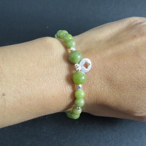 Pulsera Jade y plata 925 mm