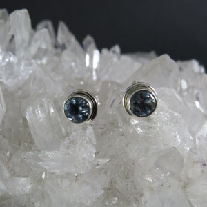 Pendientes topacio y plata