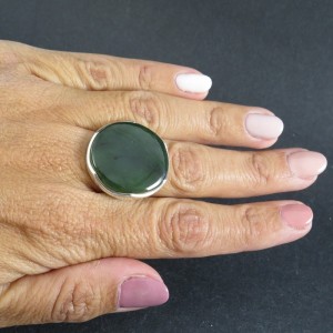 Anillo jade y plata