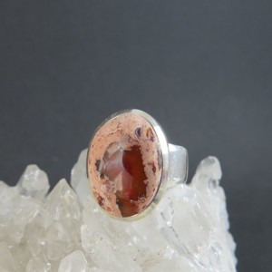 Anillo ópalo de fuego y plata