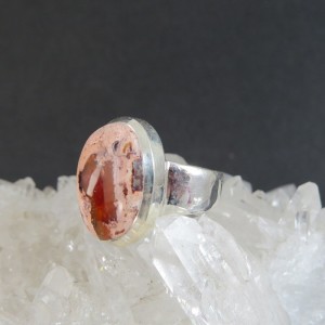 Anillo ópalo de fuego y plata