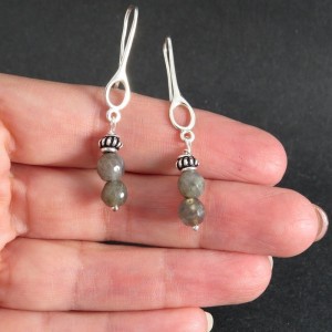 Pendientes labradorita y plata