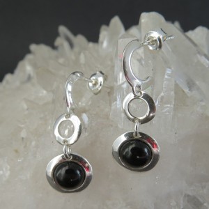 Pendientes azabache y plata