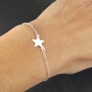 Pulsera estrella plata 925 mm