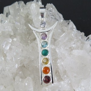 Colgante Siete Chakras y plata