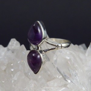 Anillo amatista y plata