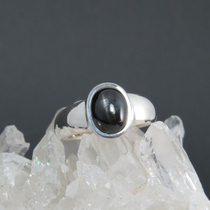 Anillo Black Star y plata 925 mm