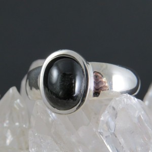 Anillo Black Star y plata 925 mm