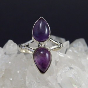 Anillo amatista y plata