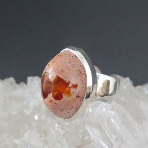 Anillo ópalo de fuego y plata